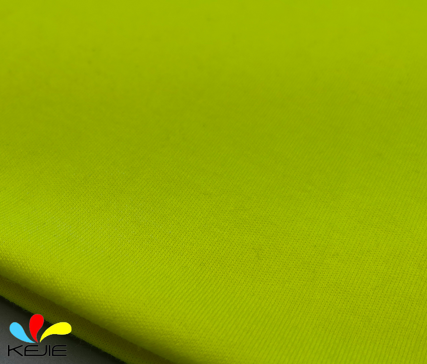 Inherent FR Fluorescent Yellow Modacrylic Cotton Blended Knit Hi Vis Fabric