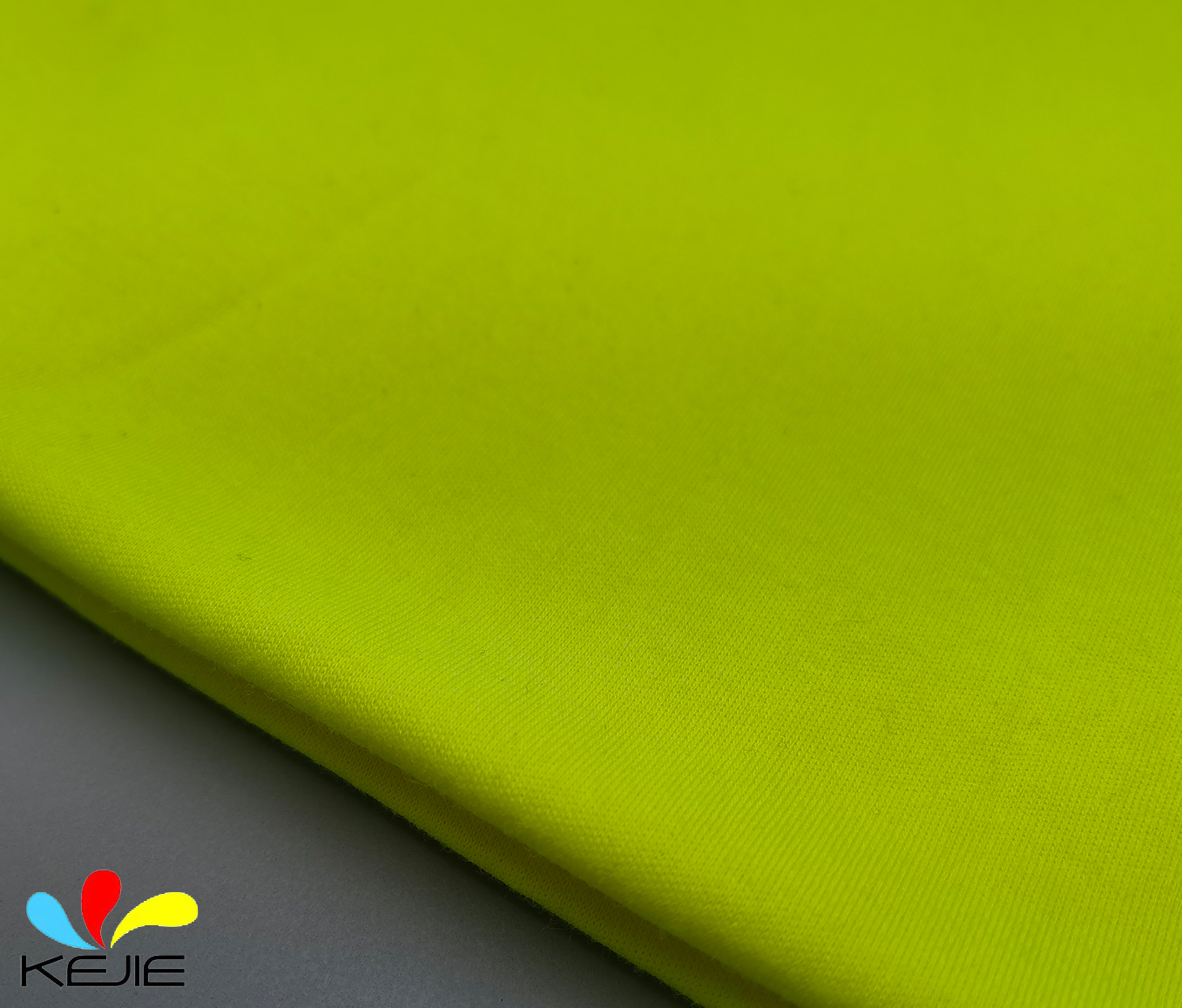 Inherent FR Fluorescent Yellow Modacrylic Cotton Blended Knit Hi Vis Fabric