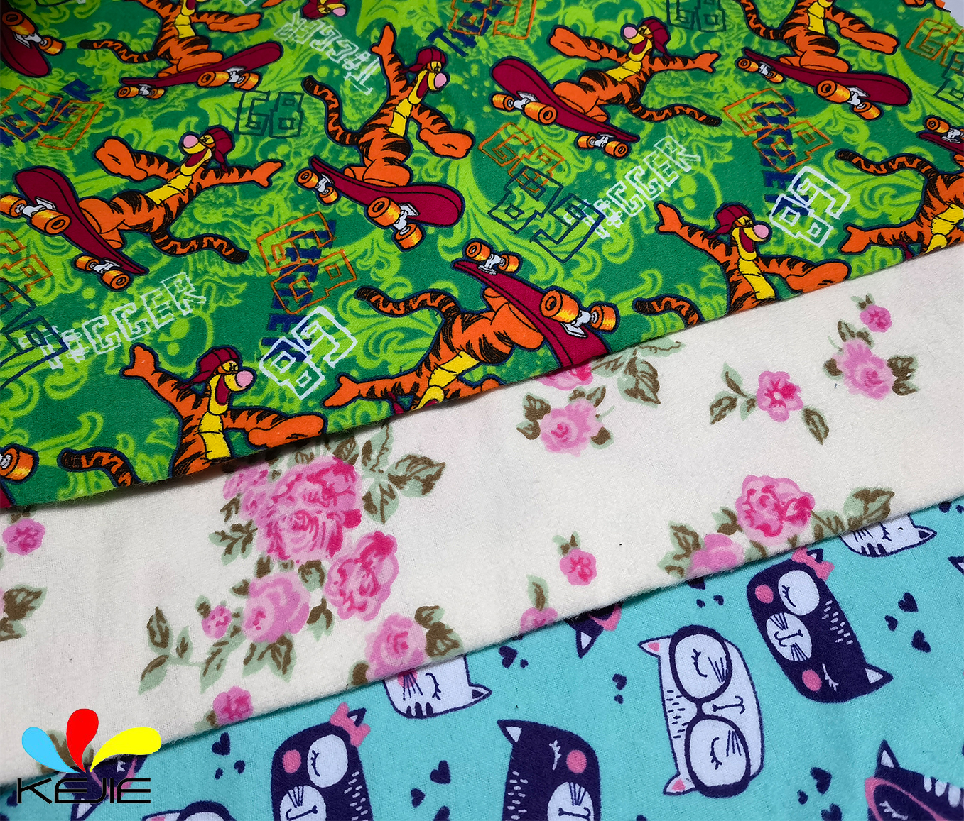 Wholesale 100% Cotton Double-side Brushed Flannel fabric for Children’s Pajamas