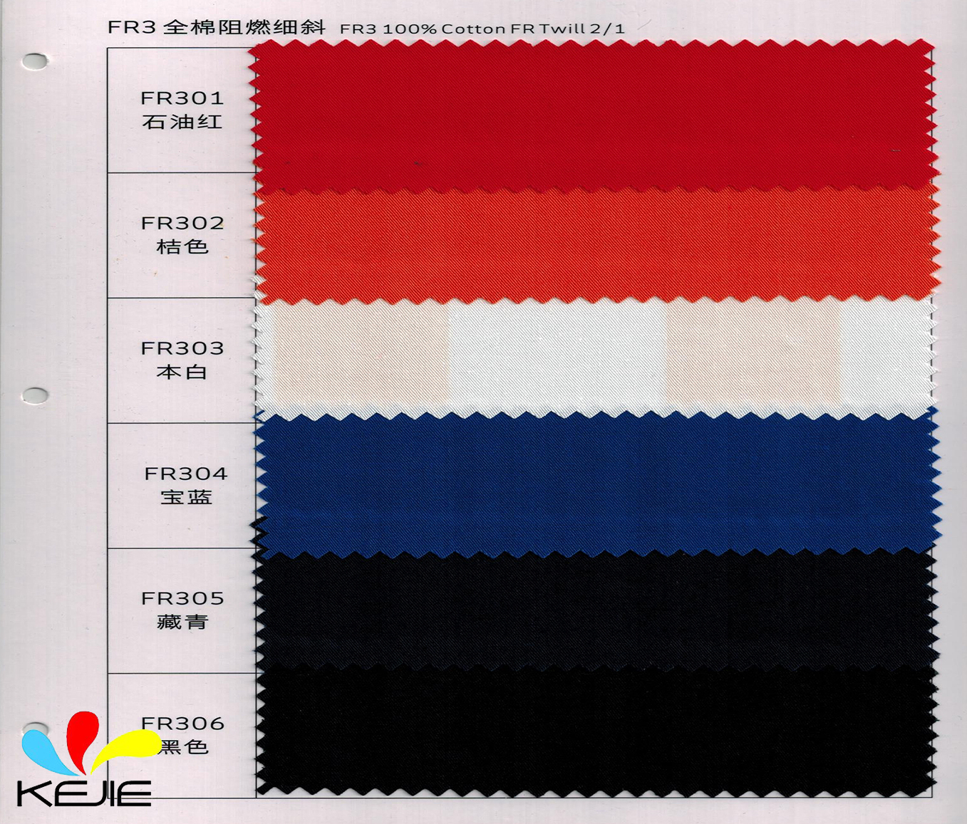100% Cotton FR Twill Fabric 32x32 170g/m²