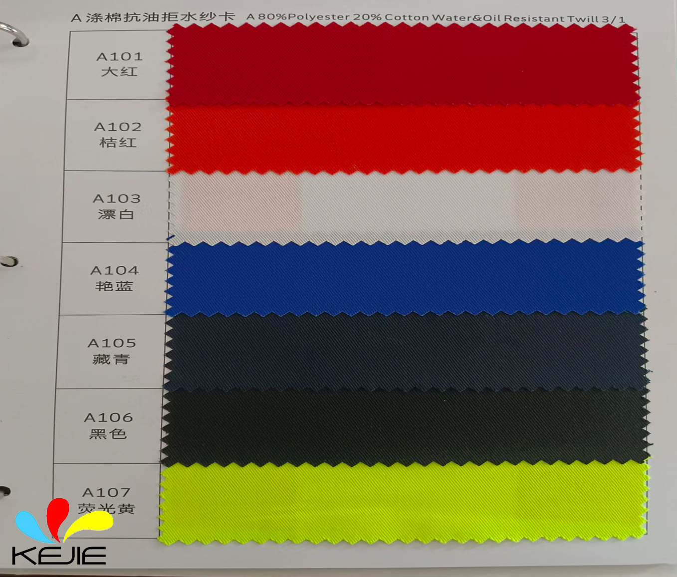 T/C 80/20 Oil Water Repellent Poly Cotton Fabric 20x16 235g/m²