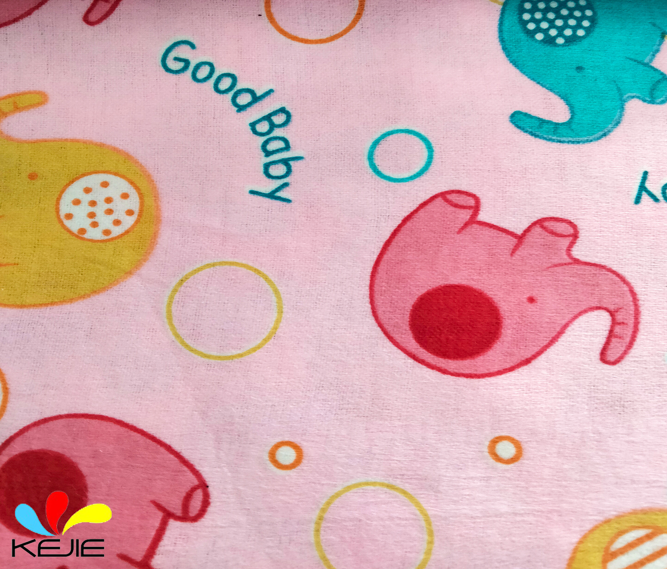 100% Cotton Flannel Fabric Breathable Skin-Friendly for Baby Wear & Blankets