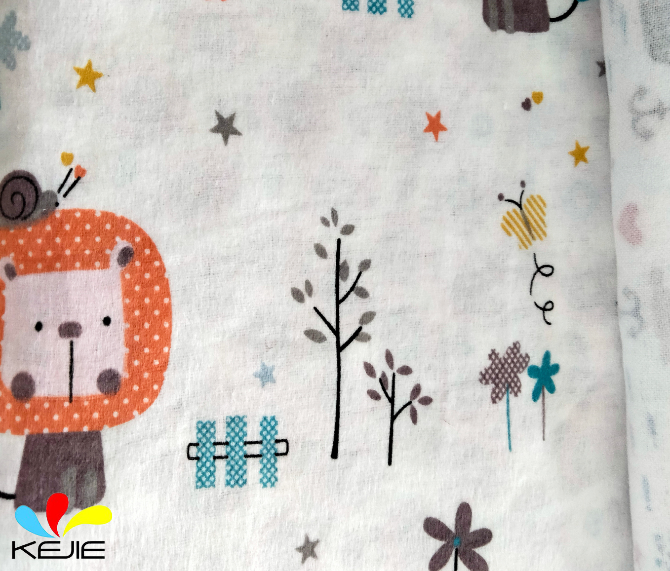 100% Cotton Flannel Fabric Breathable Skin-Friendly for Baby Wear & Blankets
