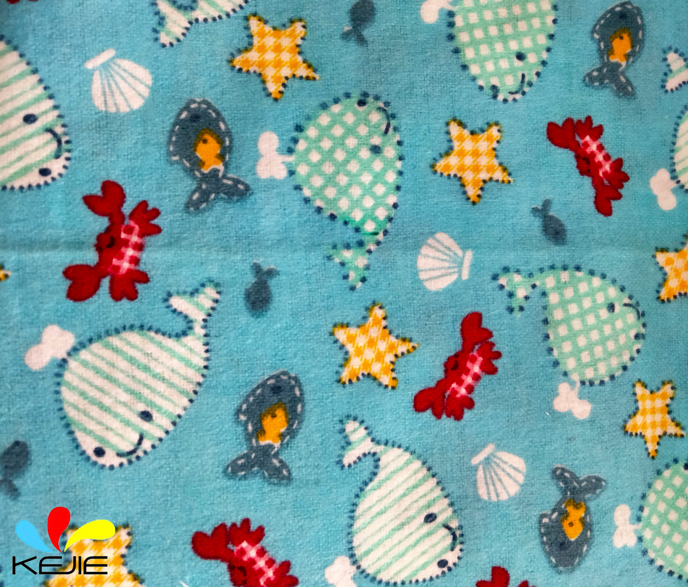 100% Cotton Flannel Fabric Breathable Skin-Friendly for Baby Wear & Blankets